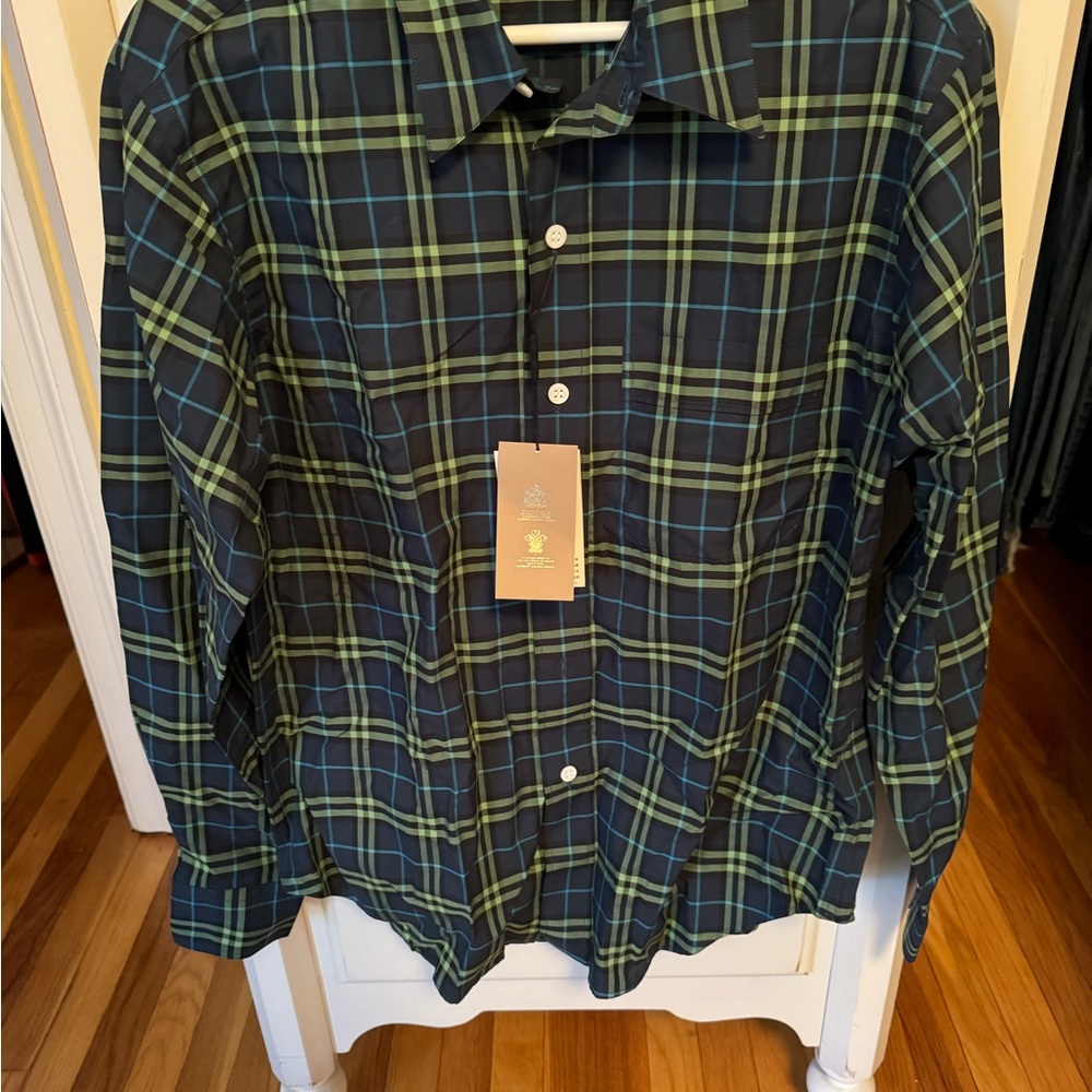 Mens Burberry dress shirt size large nwt